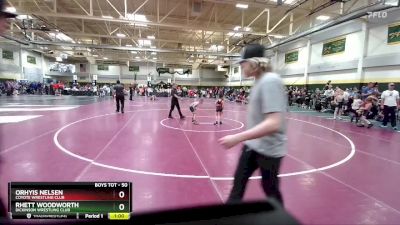 50 lbs Cons. Round 2 - Rhett Woodworth, Dickinson Wrestling Club vs Orhyis Nelsen, Coyote Wrestling Club