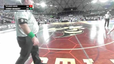 Girls 1B/2B/1A 235 Semifinal - Aubrey Newberry, Kiona Benton (Girls) vs Ryleigh Cruse, Rainier (Girls)