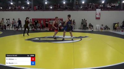 72 kg Consi Of 16 #2 - Reed Abbas, Viking Wrestling Club (IA) vs Noah Roulo, Cougar Wrestling Club