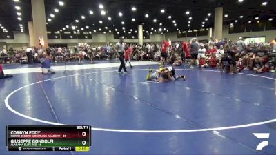 80 lbs Round 1 (8 Team) - Corbyn Eddy, North Desoto Wrestling Academy vs Giuseppe Gondolfi, Alabama Elite Red