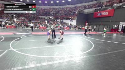 105 lbs Champ. Round 2 - Emmitt Groff, Muskego Wrestling Club vs Landon Humphrey, Sheboygan Falls Falcons