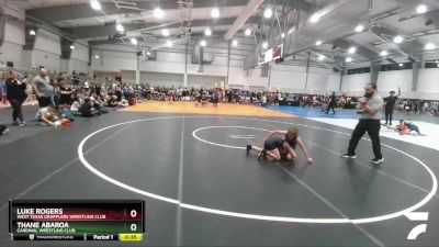 80 lbs Cons. Round 4 - Thane Abaroa, Cardinal Wrestling Club vs Luke Rogers, West Texas Grapplers Wrestling Club