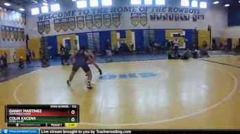 132 lbs Semifinal - Colin Kacena, CFWA @ LHP vs Danny Martinez, Southwest Miami