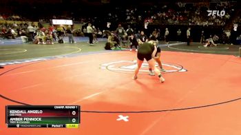 190 Class 2 lbs Champ. Round 1 - Kendall Angelo, Oak Park vs Amber Pennock, Troy Buchanan