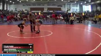 102 lbs Round 2 (3 Team) - Tyler Paris, Shoreham-Wading River HS vs Gene Edwards, Central Valley Academy