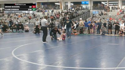 77.4-85 lbs Cons. Quarters - Brodie McDaniel, Spring Hills Wrestling vs Claire Everson, Mine Yard Dogs Wrestling Club
