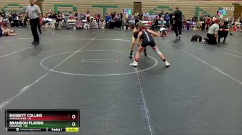 72 lbs Quarterfinal - Barrett Collins, Machine Shed vs Brandon Flamini, Cranford
