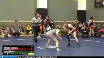 120 lbs Round 4 (12 Team) - Carley Ceshker, Badger Girls vs Kaylee Herd, Missouri Blue