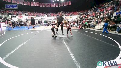 40 lbs Consi Of 8 #2 - Carter Roberts, Locust Grove Youth Wrestling vs Kyson Miller, Wagoner Takedown Club