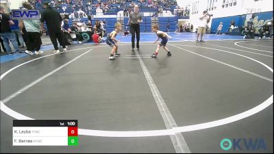 46 lbs Consolation - Kane Leyba, Team Tulsa Wrestling Club vs Foster Barnes, Newcastle Youth Wrestling