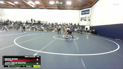 197 lbs 3rd Place Match - Brook Byers, Unattached vs Juan Carlos Escutia, Menlo College