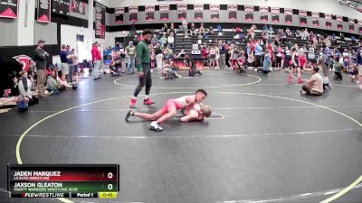 90 lbs Round 2 - Jaden Marquez, LA Elite Wrestling vs Jaxson Gleaton, Mighty Warriors Wrestling Acad