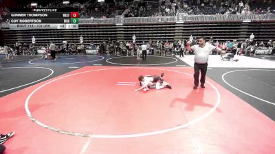 102 lbs Quarterfinal - Gunner Thompson, Western Nebraska Elite vs Coy Robertson, High Plains Thunder