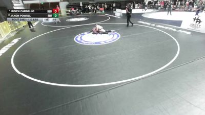 110 lbs Cons. Quarters - Jadien Carballo, Monster Garage Wrestling vs Jaxon Powell, Rough House Wrestling