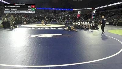 100 lbs Round Of 32 - Aliah Bertalotto, Turlock (SJ) vs Bailey Hoard, Monache (CS)