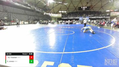 2A 120 lbs 7th Place Match - Brayden Thacker, White River vs Charlie Jones, Mark Morris