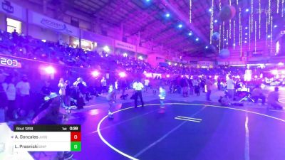 90 lbs 3rd Place - Adam Gonzales, Juggernaut WC vs Liam Prasnicki, Sniper Wrestling Academy