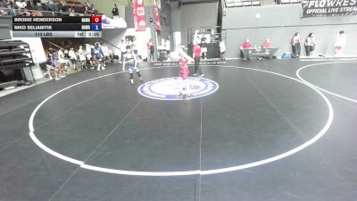 113 lbs Brodie Henderson, NAWA - North Area Wrestling Association vs Niko Selianitis, BAWA-Bay Area Wrestling Association