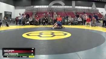 119 lbs Quarterfinals (8 Team) - Jake Penzkover, LAW/Crass Wrestling vs Alex Baden, Team Ohio