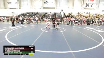 99 lbs Champ. Round 2 - Andrew LaFrance, New Hartford / Sauquoit Youth Wrestling vs Alexander Grovenger, Club Not Listed