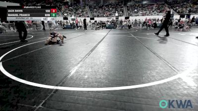 60 lbs Round Of 16 - Jack Davis, Verdigris Youth Wrestling vs Manuel Franco, Norman Grappling Club