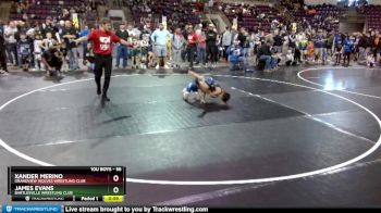 56 lbs Quarterfinal - James Evans, Bartlesville Wrestling Club vs Xander Merino, Grandview Wolves Wrestling Club