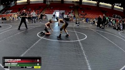 92 lbs Round 7 (8 Team) - Gavin Brent, Meridian Maniacs vs Sawyer Lauber, Empyre WC Gold