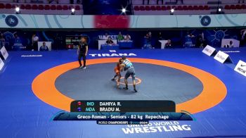 82 kg Repechage #3 - Rohit Dahiya, India vs Mihail Bradu, Moldova