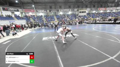 110 lbs 5th Place - Hunter Johnson, No Team vs Emmet Brennan, Lesher Middle School