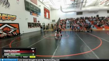 84 lbs Quarterfinal - Mason Cheatham, Powell Middle School vs Bobby Hernandez, Cody Middle School