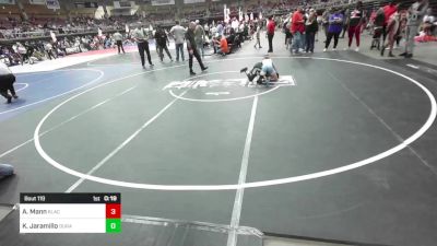 74 lbs Semifinal - Asa Mann, Black Fox Wrestling Academy vs Karson Jaramillo, Duran Elite