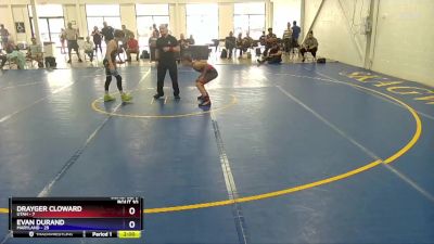 106 lbs 2nd Wrestleback (8 Team) - Drayger Cloward, Utah vs Evan Durand, Maryland