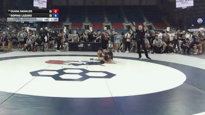 100 lbs Cons. Quarters - Olivia Davalos, California vs Sophia Lazaro, California