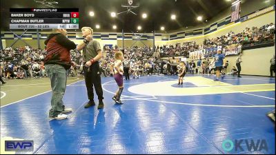 52 lbs Quarterfinal - Baker Boyd, Rough Riders vs Chapman Butler, Mannford Pirate Youth Wrestling