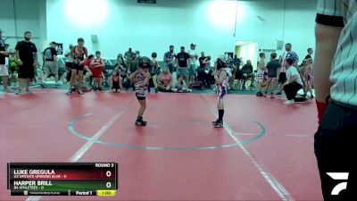 40 lbs Round 3 (8 Team) - Luke Gregula, U2 Upstate Uprising Blue vs Harper Brill, 84 Athletees