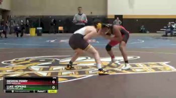 174 lbs Cons. Semi - Luke Hopkins, Baldwin Wallace vs Desmon Perry, Ohio Wesleyan