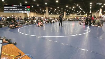 140 lbs 1st Place Match - Brayden Barnes, Woodland Wrestling vs Justin Carson Thibodeaux, Predator Wrestling