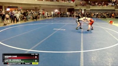 102 lbs Cons. Round 1 - Carter Weinrich, PEM (Plainview/Elgin/Millville) vs Wiener Zane, Osakis