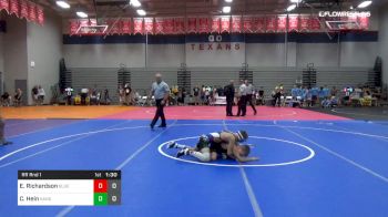 90 lbs Rr Rnd 1 - Evan Richardson, Blue Valley SW vs Cale Hein, Kansas Bronze