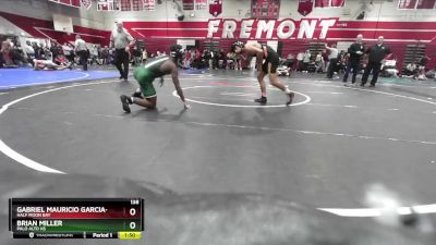 138 lbs Quarterfinal - Brian Miller, Palo Alto Hs vs Gabriel Mauricio Garcia-procopio, Half Moon Bay