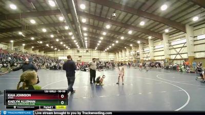 90-95 lbs Round 1 - Kaelyn Alleman, Wasatch Wrestling Club vs Kaia Johnson, Utah