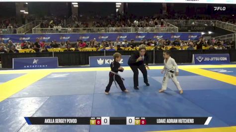 Akilla Sergey Povod vs Loake Adrian Hutchens 2026 Pan Kids Jiu-Jitsu IBJJF Championship
