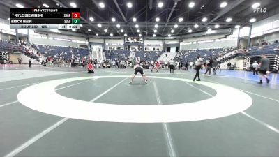 125 lbs Quarterfinal - Kyle Sieminski, Southern Oregon vs Erick Hair, Southeastern