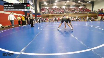 144 lbs Quarterfinal - David Miller, Verdigris vs Liam Newton, Jenks