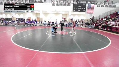 120 lbs 2nd Wrestleback (16 Team) - Zayan Syed, Pope vs Brayden Stevens, Coffee