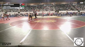 140 lbs Consi Of 8 #2 - Kambrie Koester, Tecumseh vs Leiah Lopez, Sand Springs Jr High