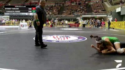 Schoolgirls - 115 lbs Cons. Round 3 - Cataleya Perez, Poway Wrestling vs Sydney Tarlow, The GR818ERS Wrestling Club