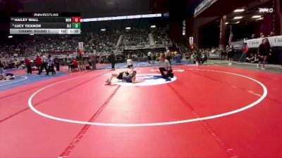 115 lbs Champ. Round 1 - Lucy Ticknor, Glenrock vs Hailey Wall, Worland