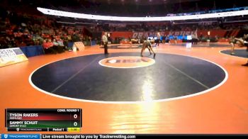 2A 138 lbs Cons. Round 1 - Tyson Rakers, Highland vs Sammy Schuit, Lemont (H.S.)