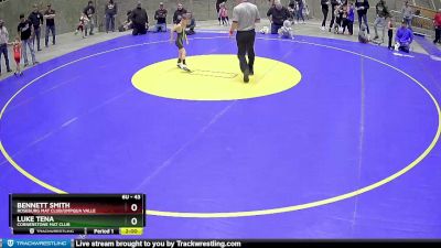 43 lbs Champ. Round 1 - Bennett Smith, Roseburg Mat Club/Umpqua Valle vs Luke Tena, Cornerstone Mat Club